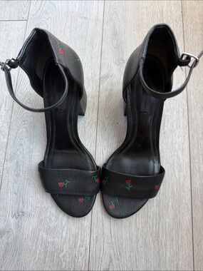 Alexander Wang Women's Rocker Sandals with Rose and metal detail